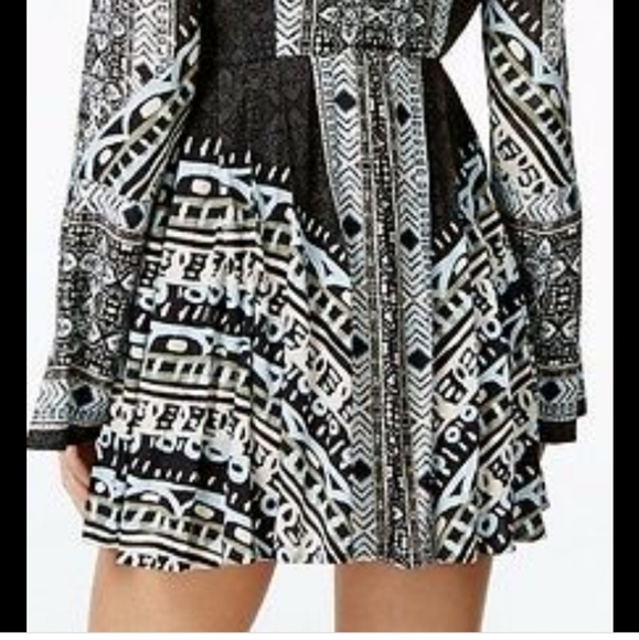 Free people Tegan border printed long sleeve mini dress - Picture 2 of 13